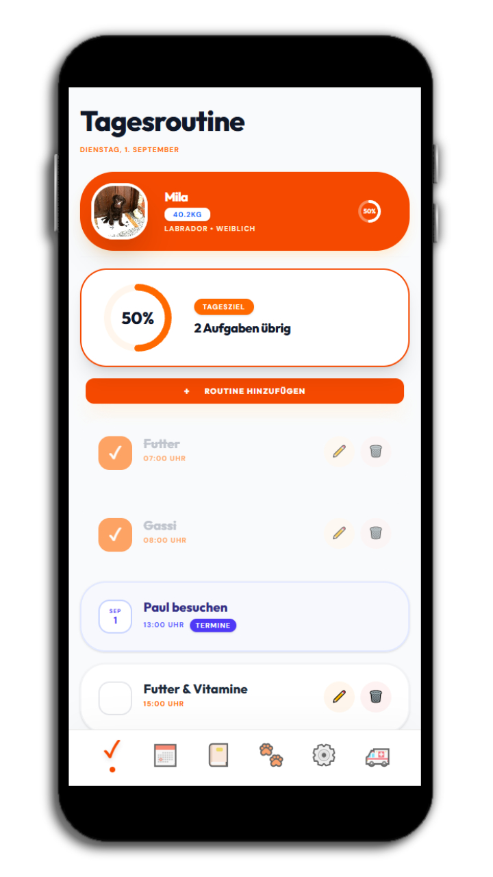 Petuvo – Tagesroutine